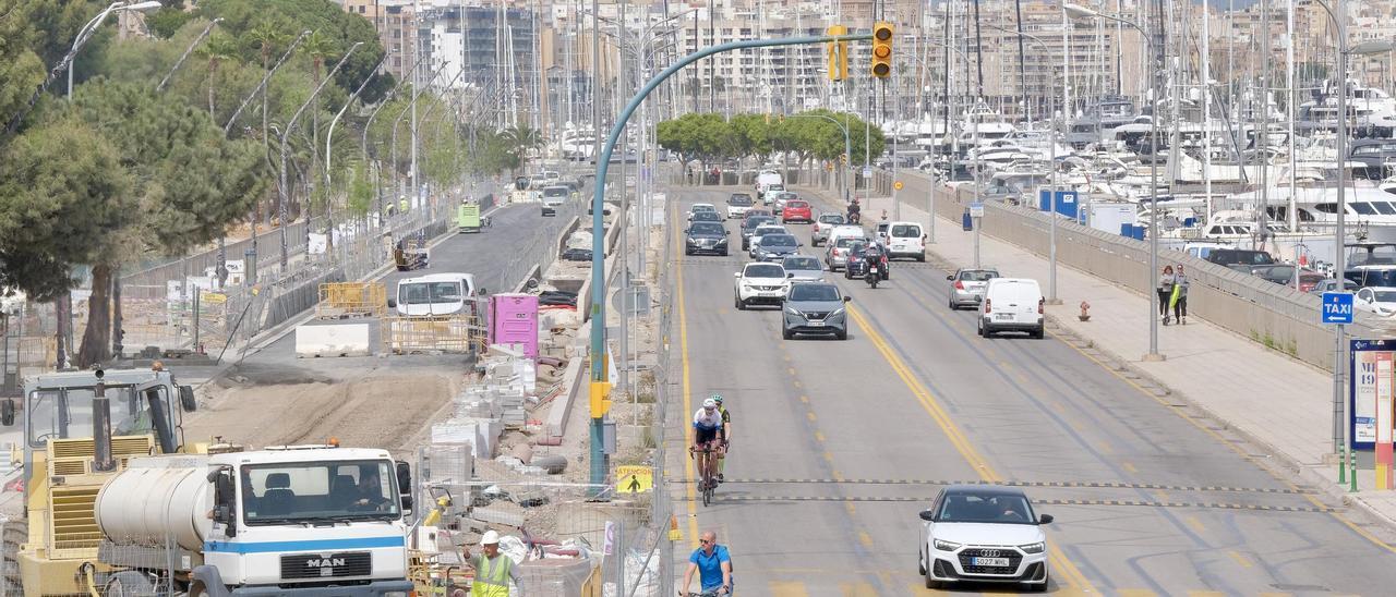 FOTOS: Así van las obras en el Paseo Marítimo de Palma un año y cuatro meses después