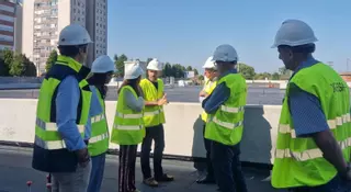 Las obras del aparcamiento de la avenida de Portugal, en su recta final