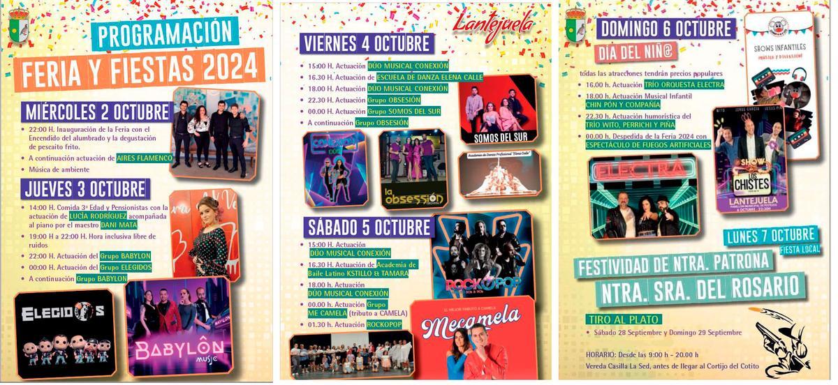 Programa de la Feria de Lentejuela.