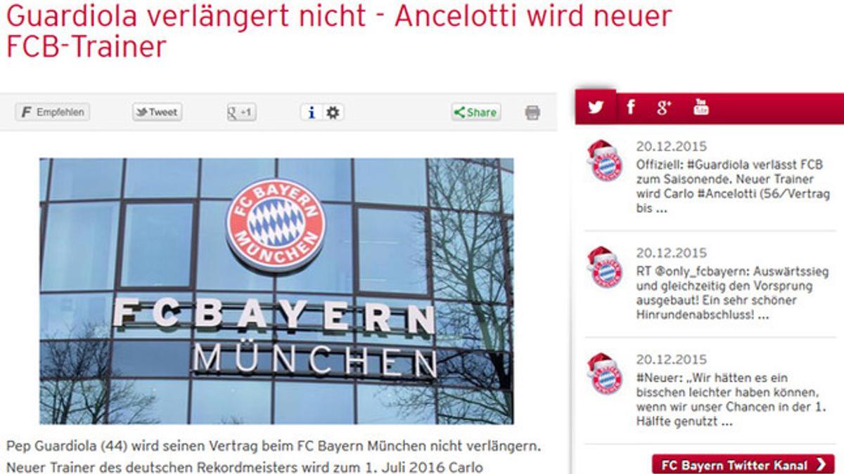 El comunicado oficial del Bayern de Múnich sobre el adiós de Guardiola