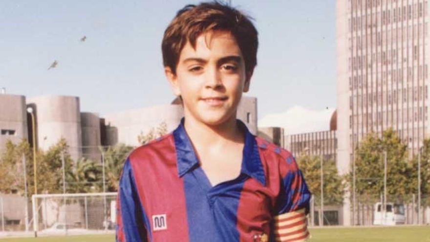 Xavi Hernández, en su primera temporada en la cantera el Barça.