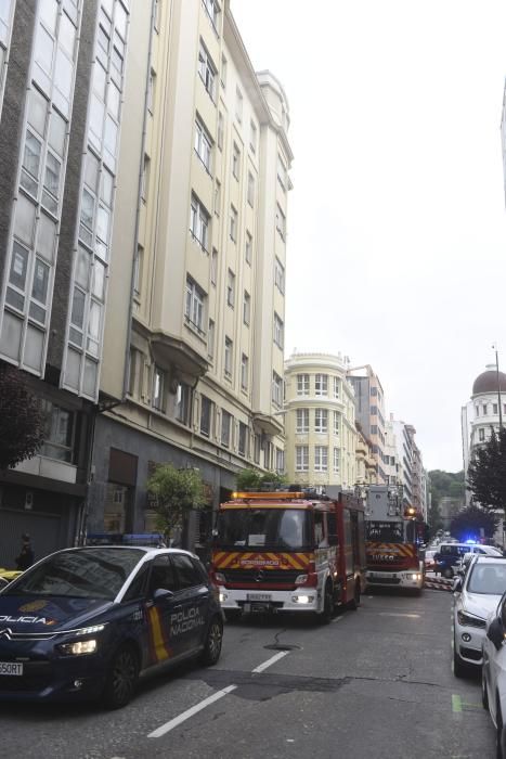 Incendio en un piso de la calle Fontán