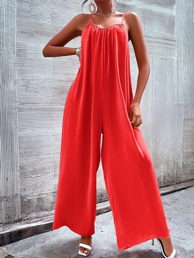 Mono rojo de tirantes, de Shein
