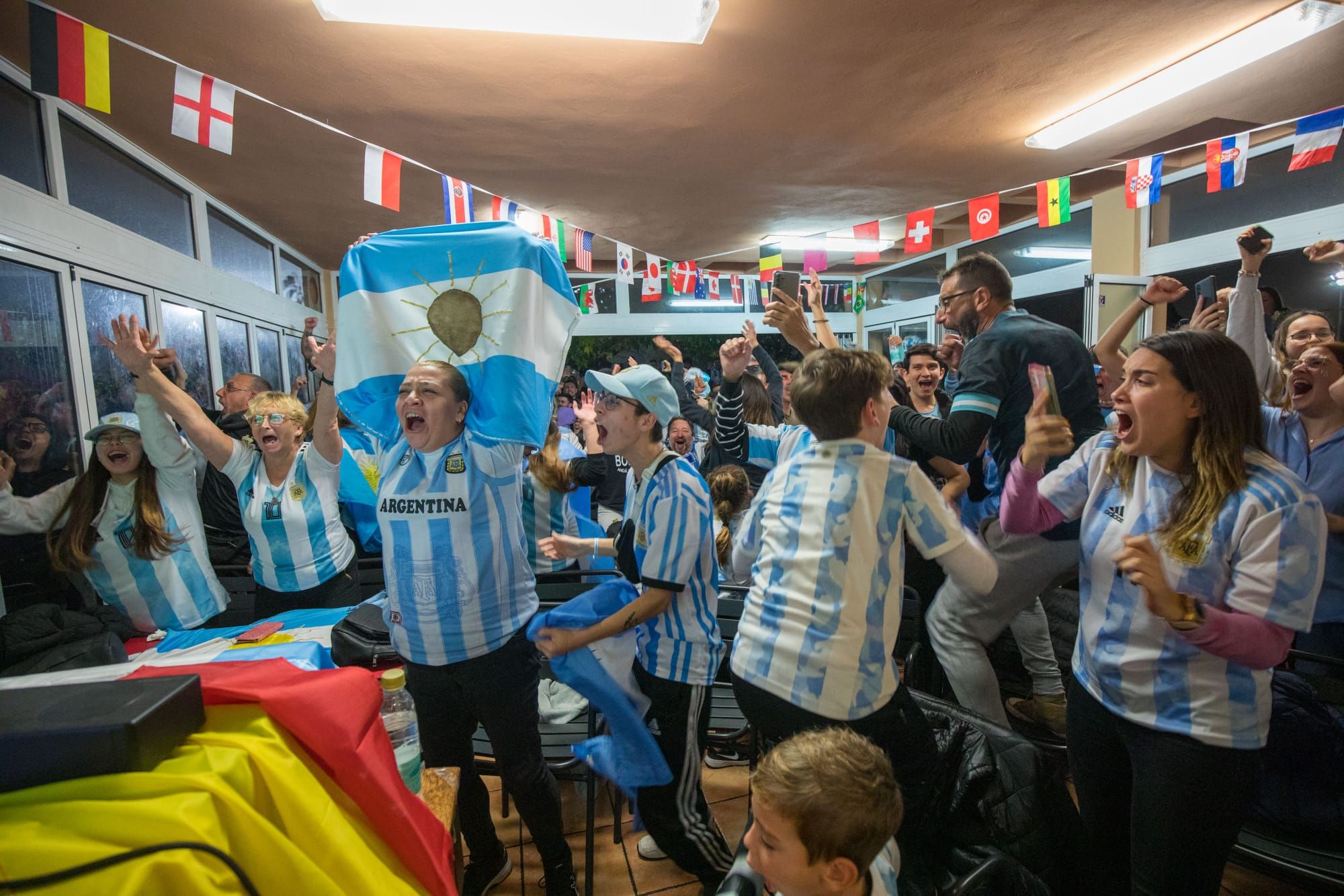 La colonia argentina en Mallorca disfruta con su selección
