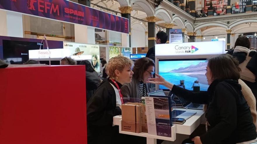 El espacio de Canary Islands Film en el festival de la capital alemana. | EL DÍA