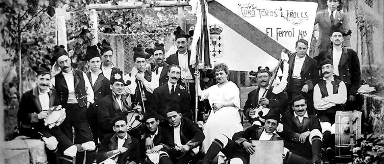 O coro Toxos e Froles en 1915.