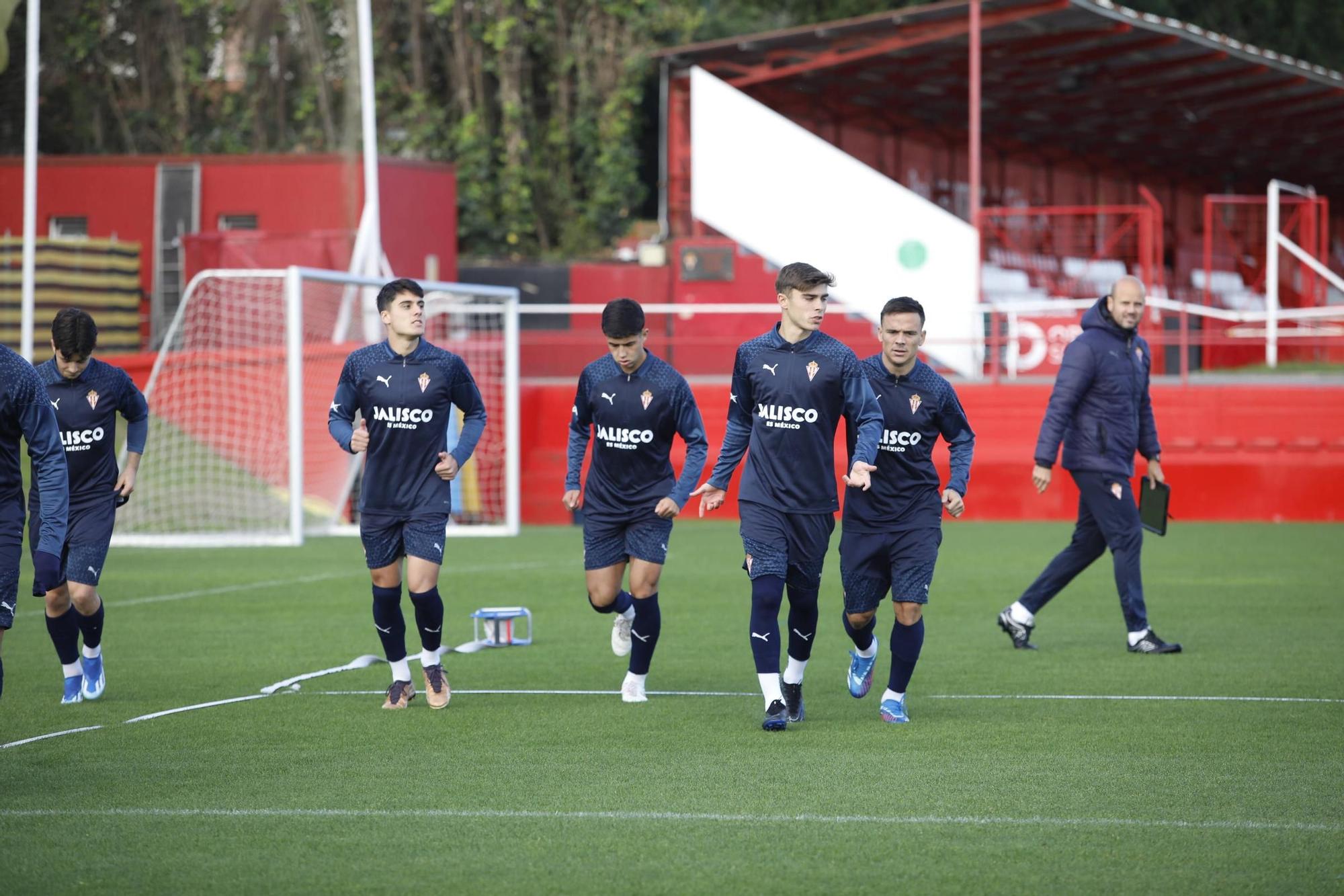 El Sporting vuelve a entrenar después de la victoria en Villareal (en imágenes)