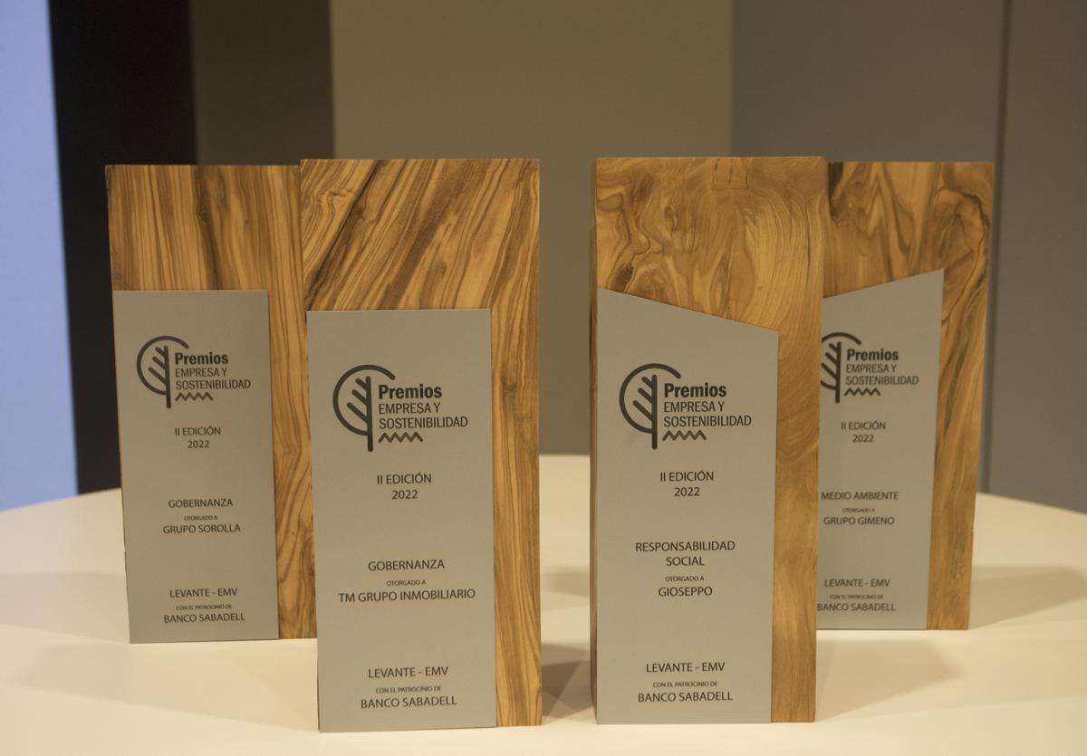 Imagen del trofeo de los Premios Empresa y Sostenibilidad de 2022.