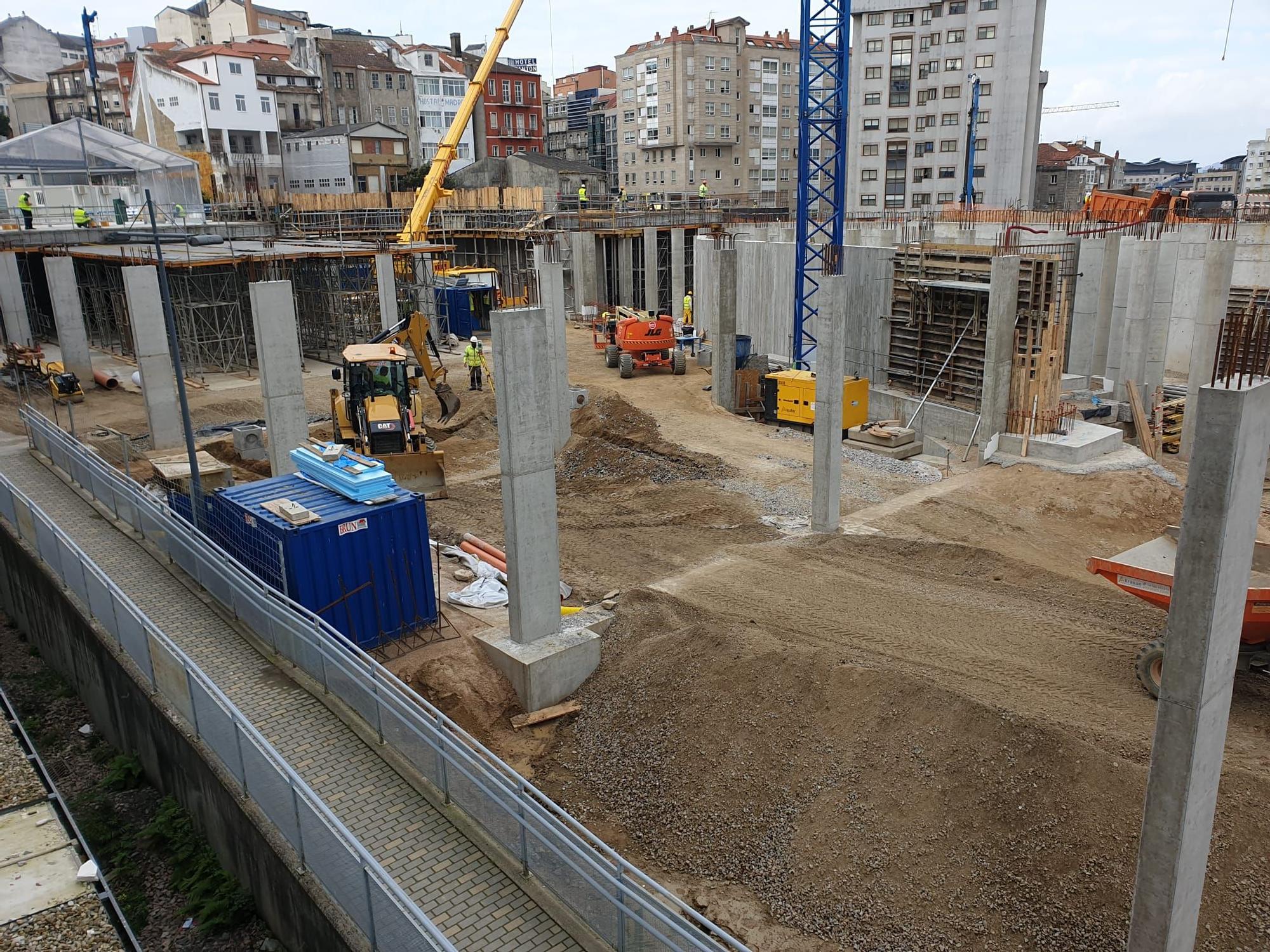 Visita a las obras de la nueva estación de autobuses de Vigo