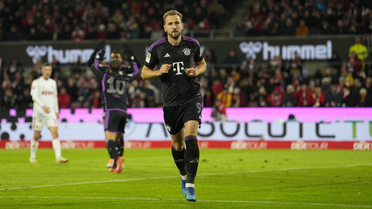Harry Kane, celebrando su gol con el Bayern Múnich al Colonia