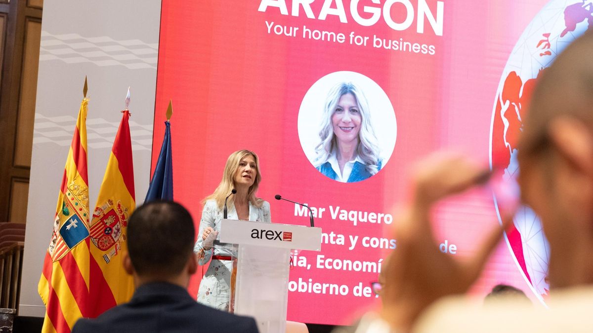 La vicepresidenta del Gobierno de Aragón, Mar Vaquero, este martes.
