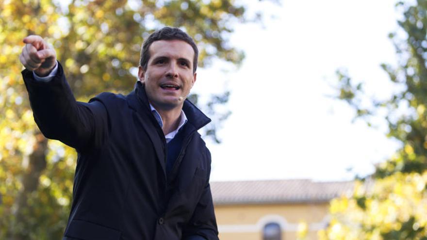 El presidente del Partido Popular, Pablo Casado, en Granada.