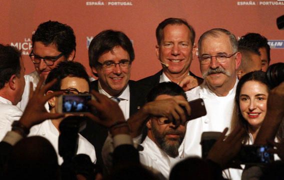 Gala de entrega de las estrellas Michelin en Girona.