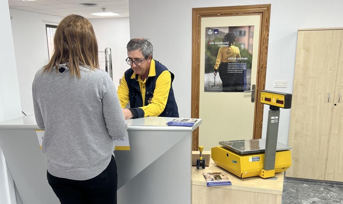 Oficina auxiliar de Correos, entidad habilitada para informar y asistir a las personas afectadas en la presentación de solicitudes de ayudas.