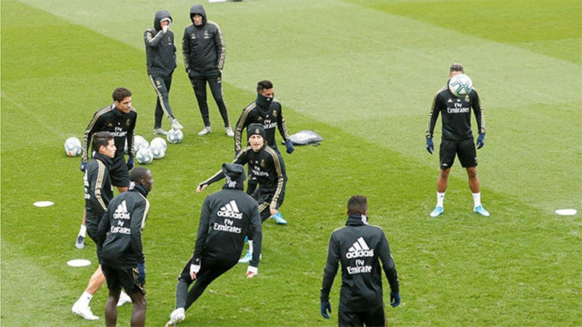 El último entrenamiento del Madrid antes de jugar contra el Athletic