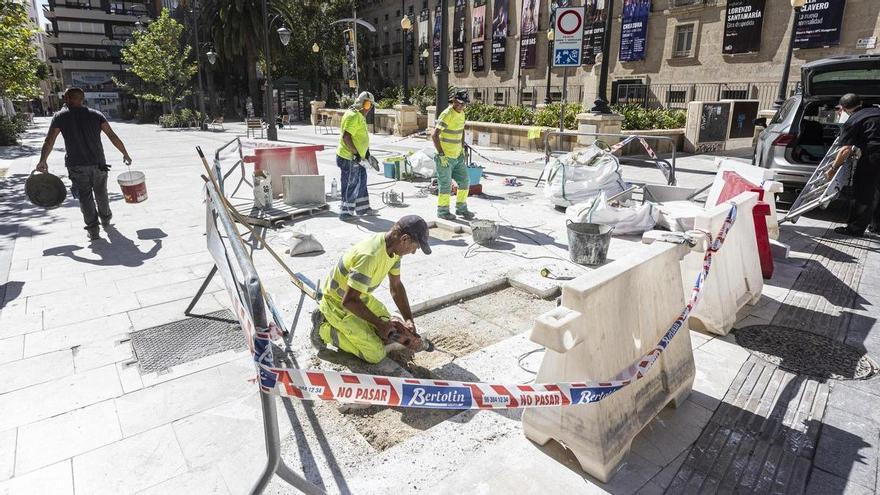 La avenida de la Constitución de Alicante, de nuevo patas arriba: más arreglos a la espera de su entrega oficial