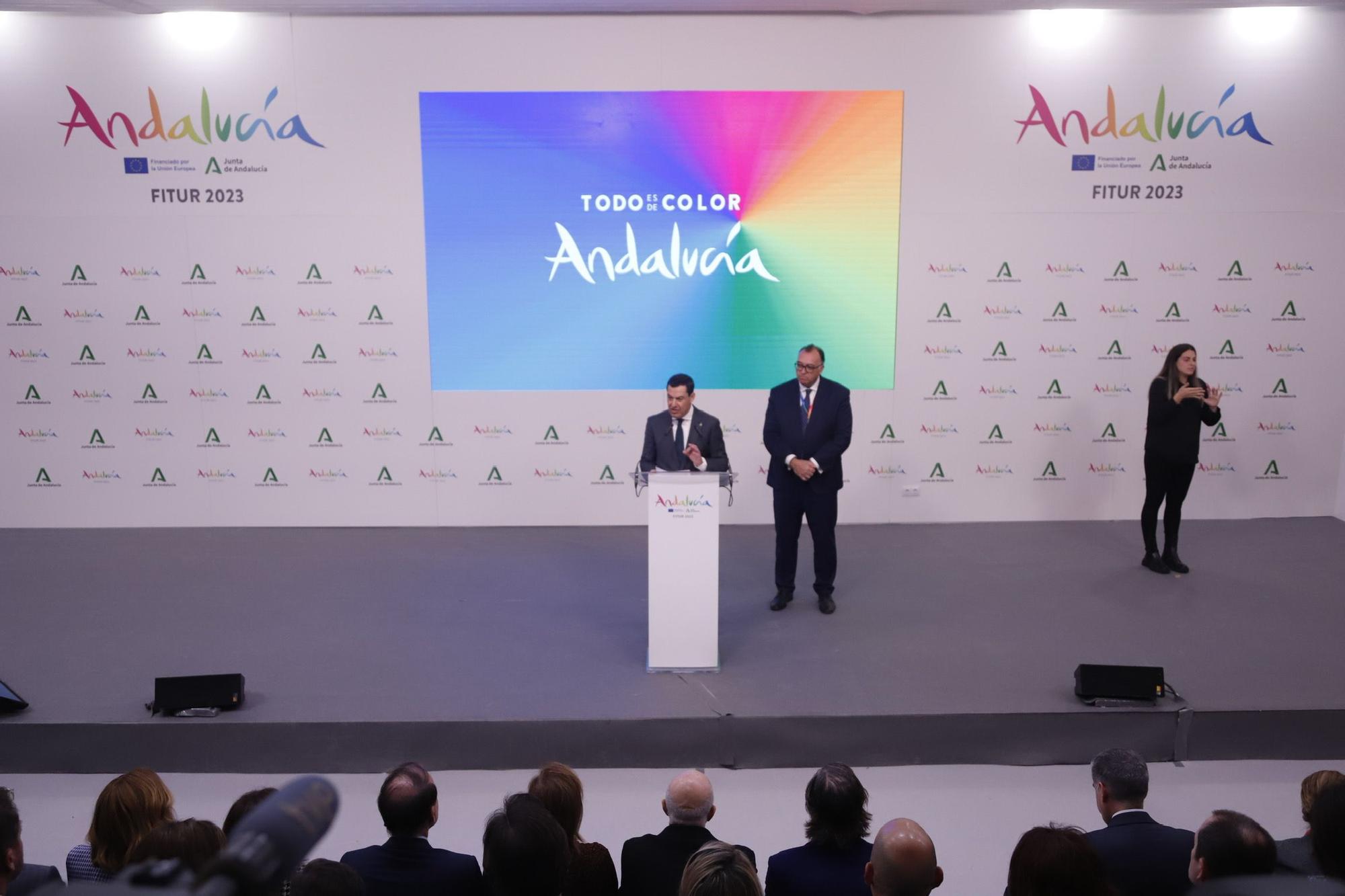 Inauguración del pabellón de Andalucía en la Feria de Turismo Fitur 2023
