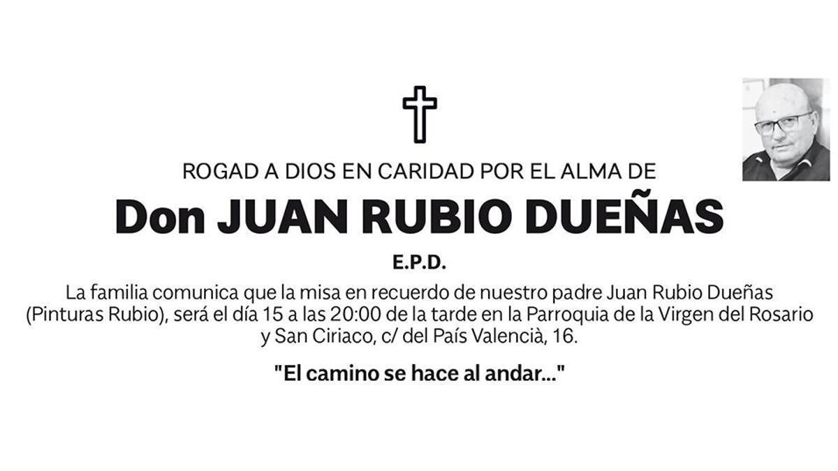 Esquela Juan Rubio Dueñas