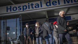 La entrada del Hospital del Mar, en Barcelona, el lunes pasado.