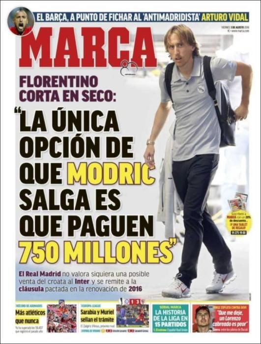 Portada MARCA viernes 3 de agosto de 2018