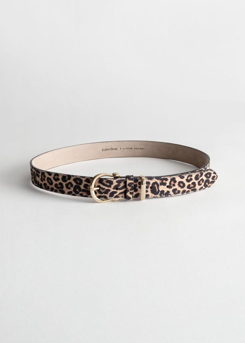 Cinturón de piel de leopardo