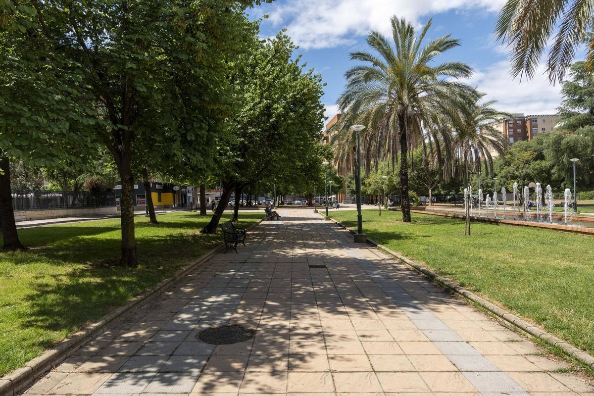 Parque Alconchel de Valdepasillas, donde se están registrando comportamientos incívicos con patinetes por parte de algunos jóvenes.