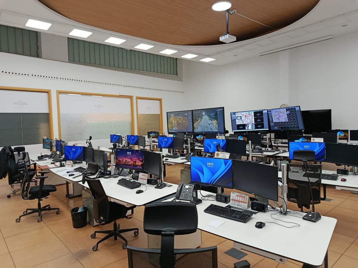 Sala del 092 vacía.