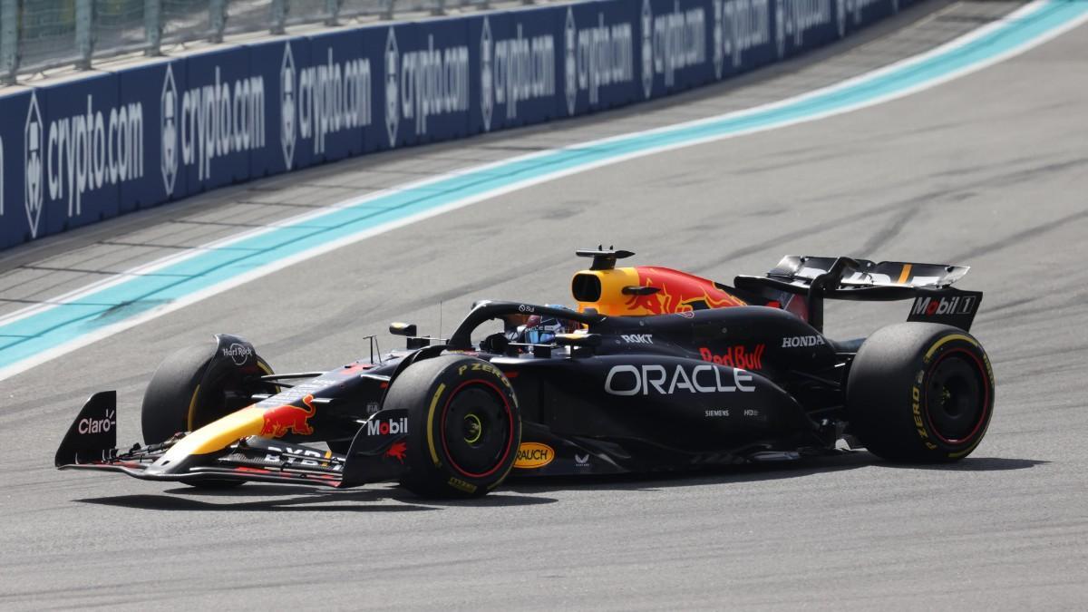 Max Verstappen, al volante de su Red Bull durante el Gran Premio de Miami