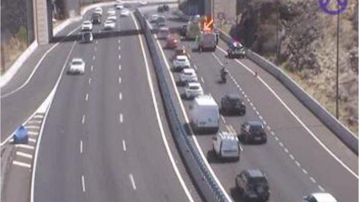 Imagen del accidente captada por las cámaras del Cabildo.