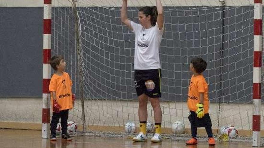 Un momento de los entrenamientos en Os Remedios. // E.S.