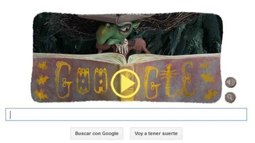 La bruja de Halloween, el doodle de Google