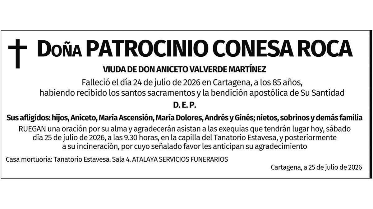 Dª Patrocinio Conesa Roca
