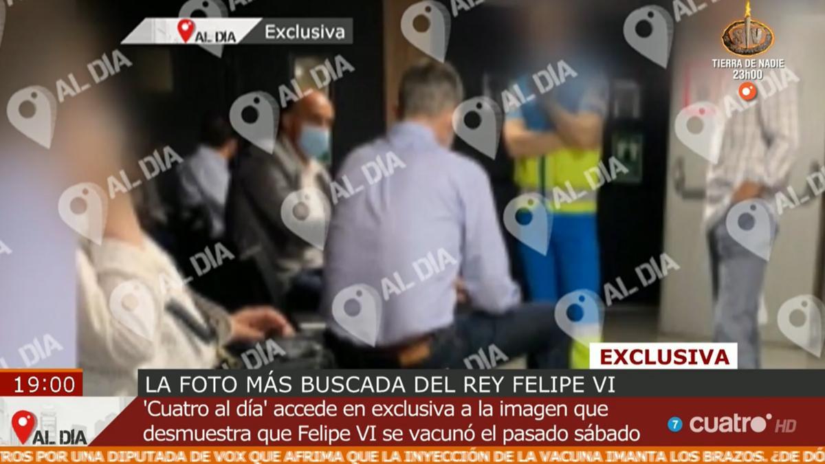 Vacunación rey Felipe VI (exclusiva Cuatro al día)