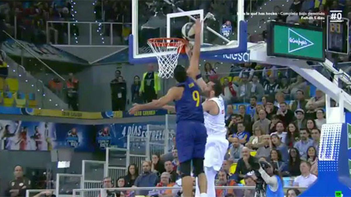 El tapón de Hanga a Rudy que cambió el desenlace de la final de la Copa del Rey