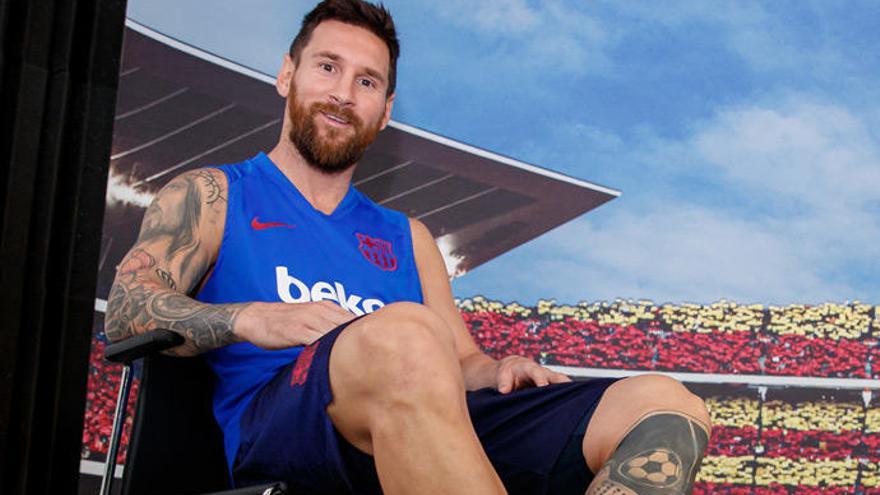 Leo Messi durante su entrevista exclusiva a SPORT.