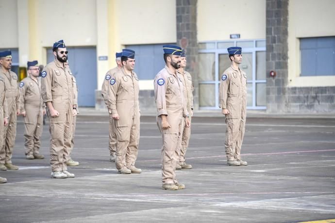 CANARIAS Y ECONOMIA 18-01-2019 BASE AEREA DE GANDO. TELDE-INGENIO. Ejército del Aire. Bienvenida del escuadrón del 10ª contingente del destacamento rappa en Sigonella.  FOTOS: JUAN CASTRO