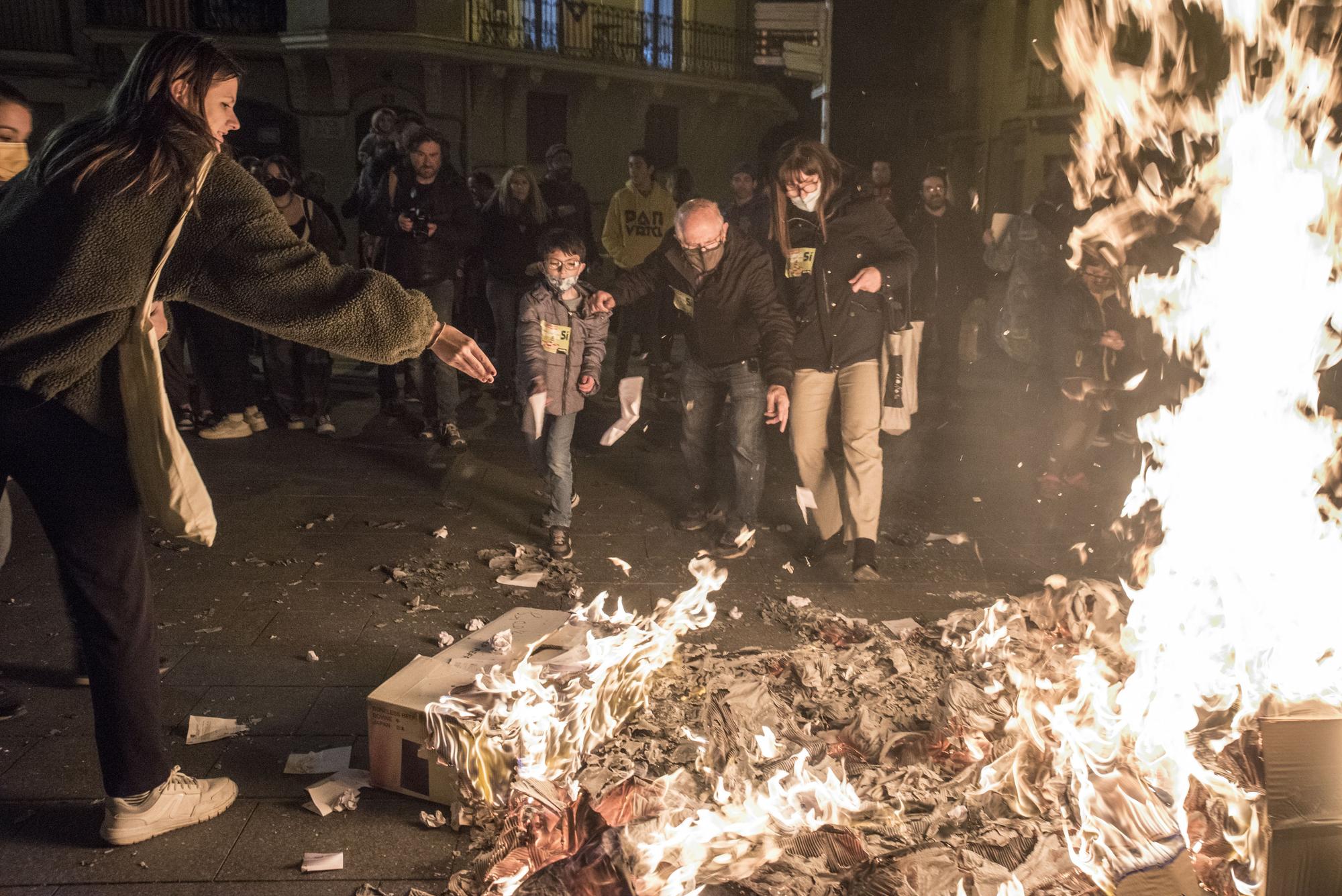 Manifestació a Manresa en defensa de l'escola en català