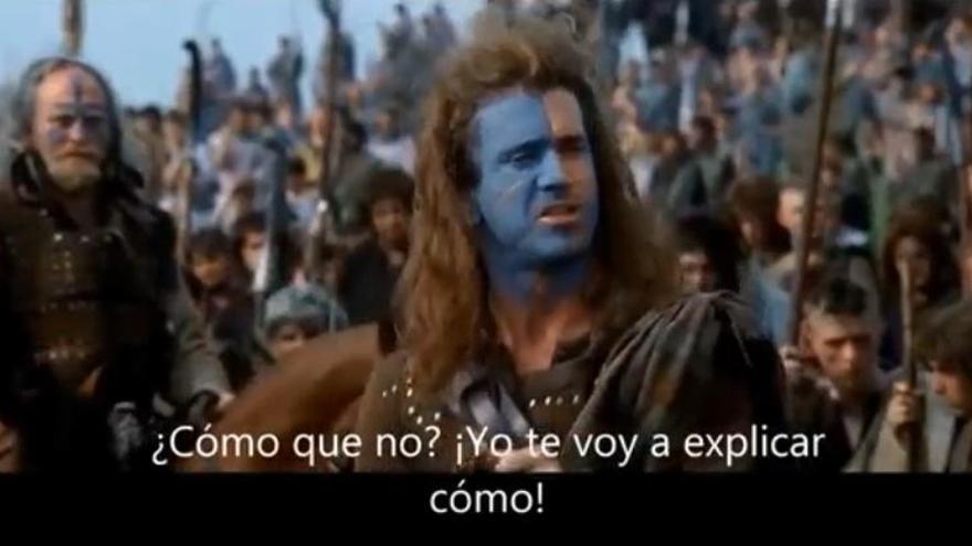 Escena de &#039;Braveheart&#039; usada por Cambiemos Murcia.