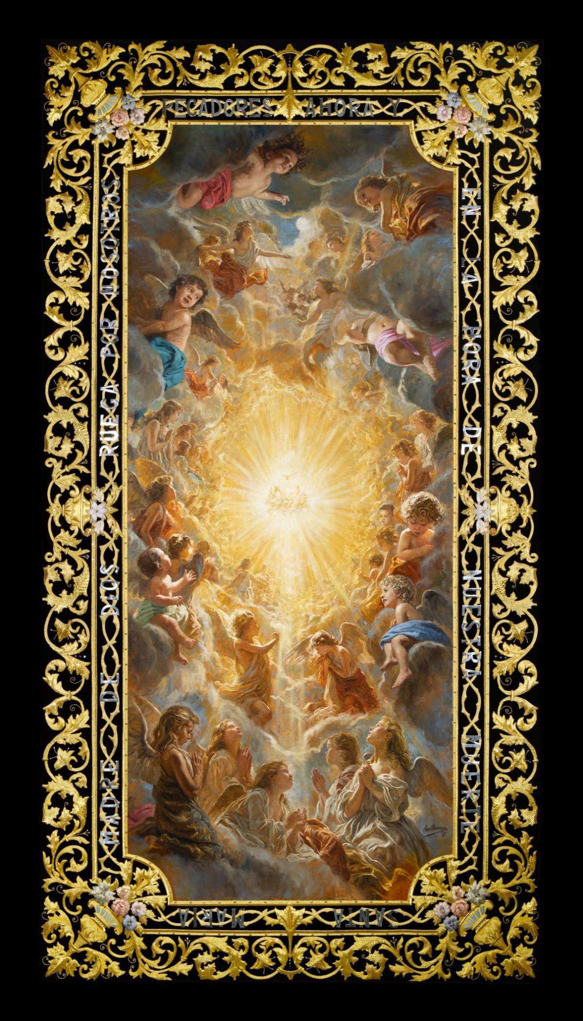 Así es el techo de palio de la Virgen del Mayor Dolor en su Soledad, de Crucifixión.