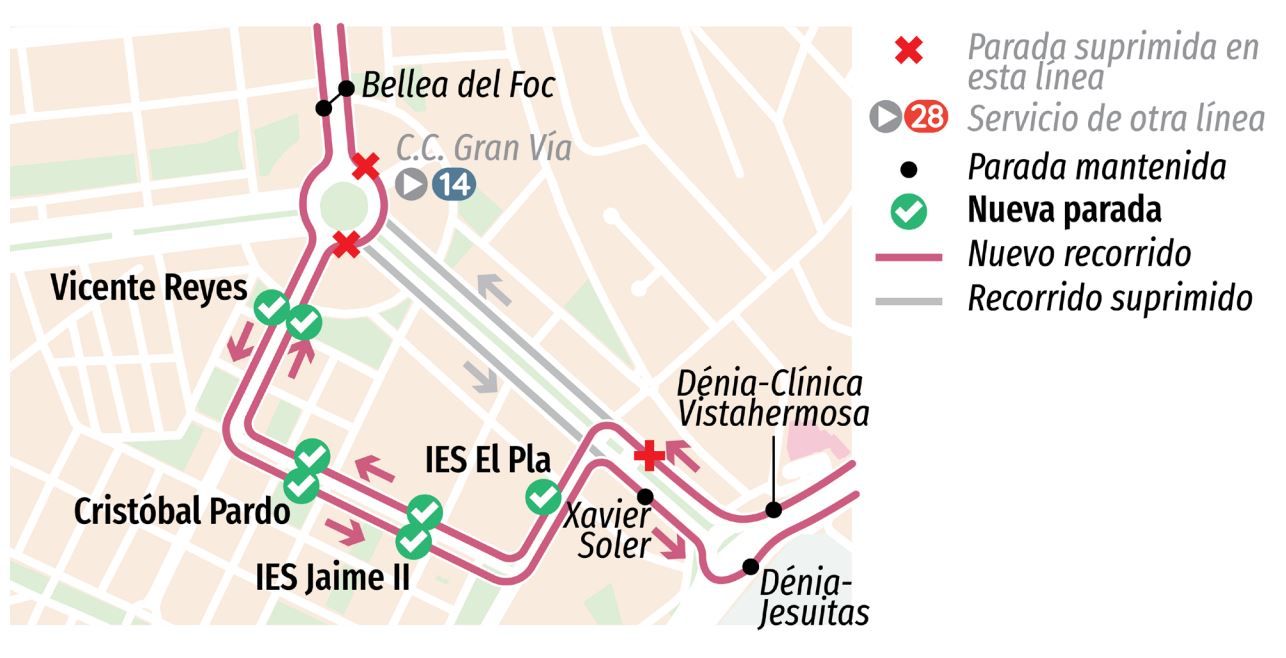 Cambios en las líneas 11 y 11H. Nuevo servicio en el Pla