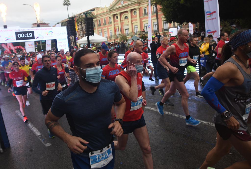 Así fue la salida de la maratón y la media maratón de Murcia