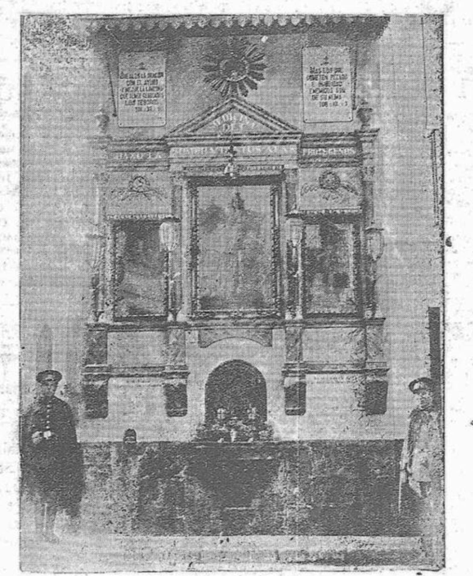 Instantánea del altar en los años 20