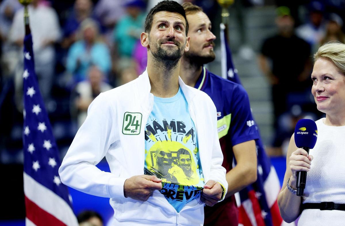 Novak Djokovic homenajeó a Kobe Bryant tras ganar su 24º Grand Slam.