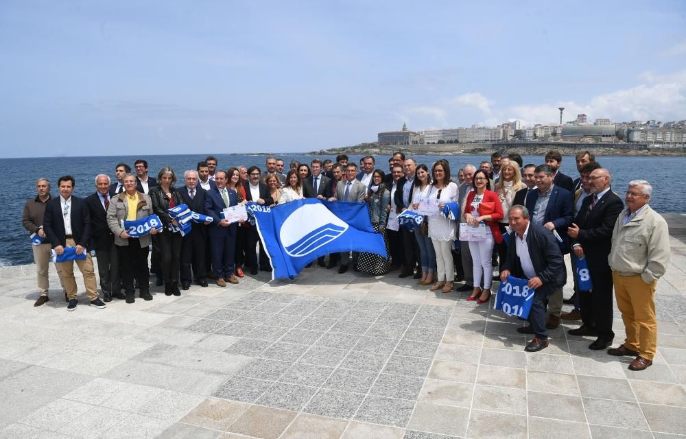 Banderas azules Galicia 2018: entrega en A Coruña