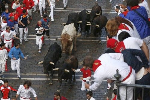 SEGUNDO ENCIERRO CON TOROS DE LA GANADER?A DE DOLORES AGUIRRE YBARRA