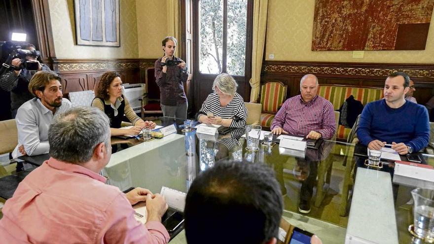 Reunión informativa celebrada el miércoles de la semana pasada en la conselleria de Hacienda.