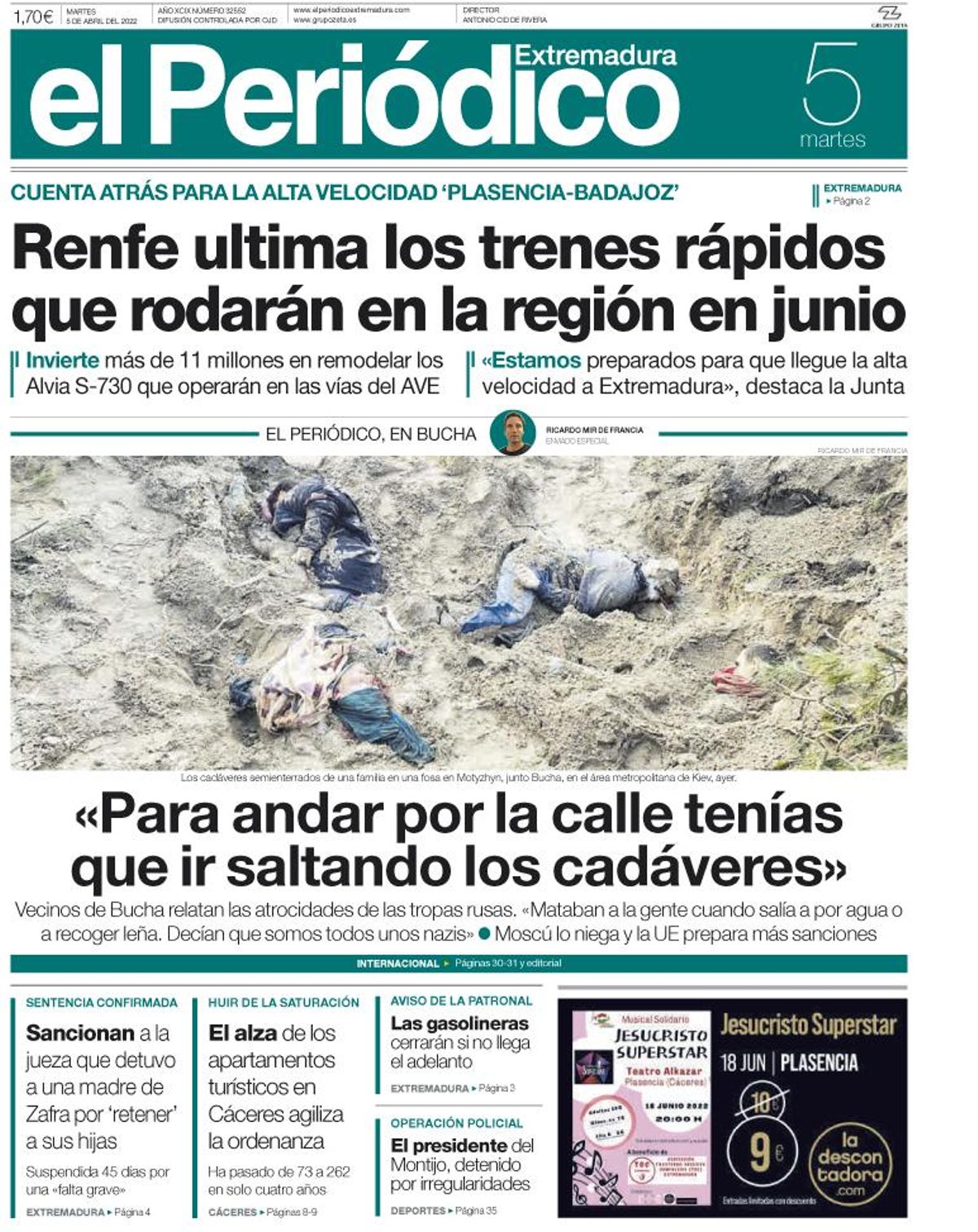 Consulta la portada correspondiente al día 5 de abril del 2022