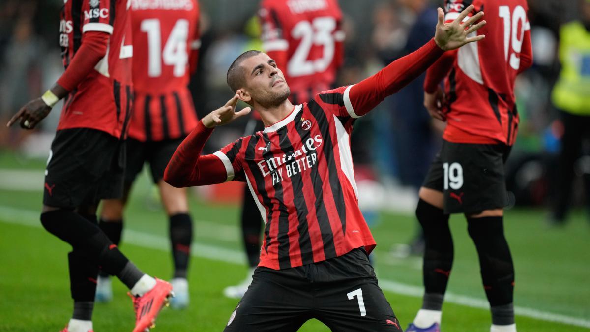 Morata, celebrando su gol ante el Lecce
