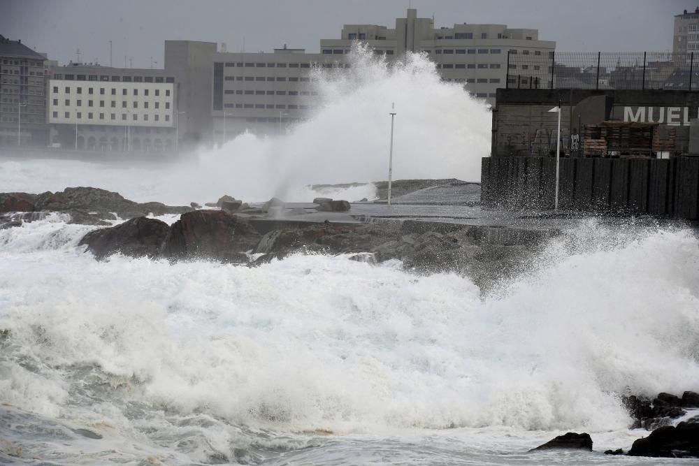 Temporal de viento en A Coruña