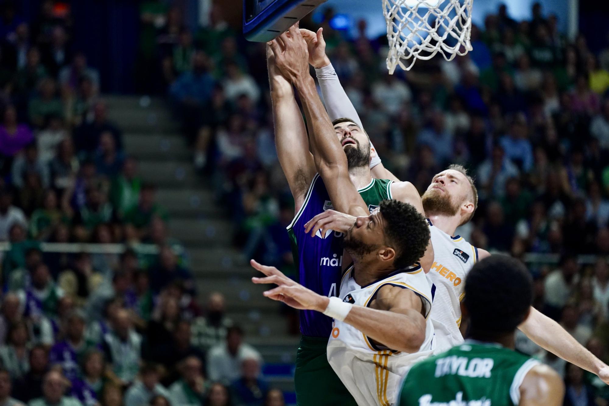 Una imagen del Unicaja - Real Madrid en el Carpena de la jornada 25 de la Liga Endesa.